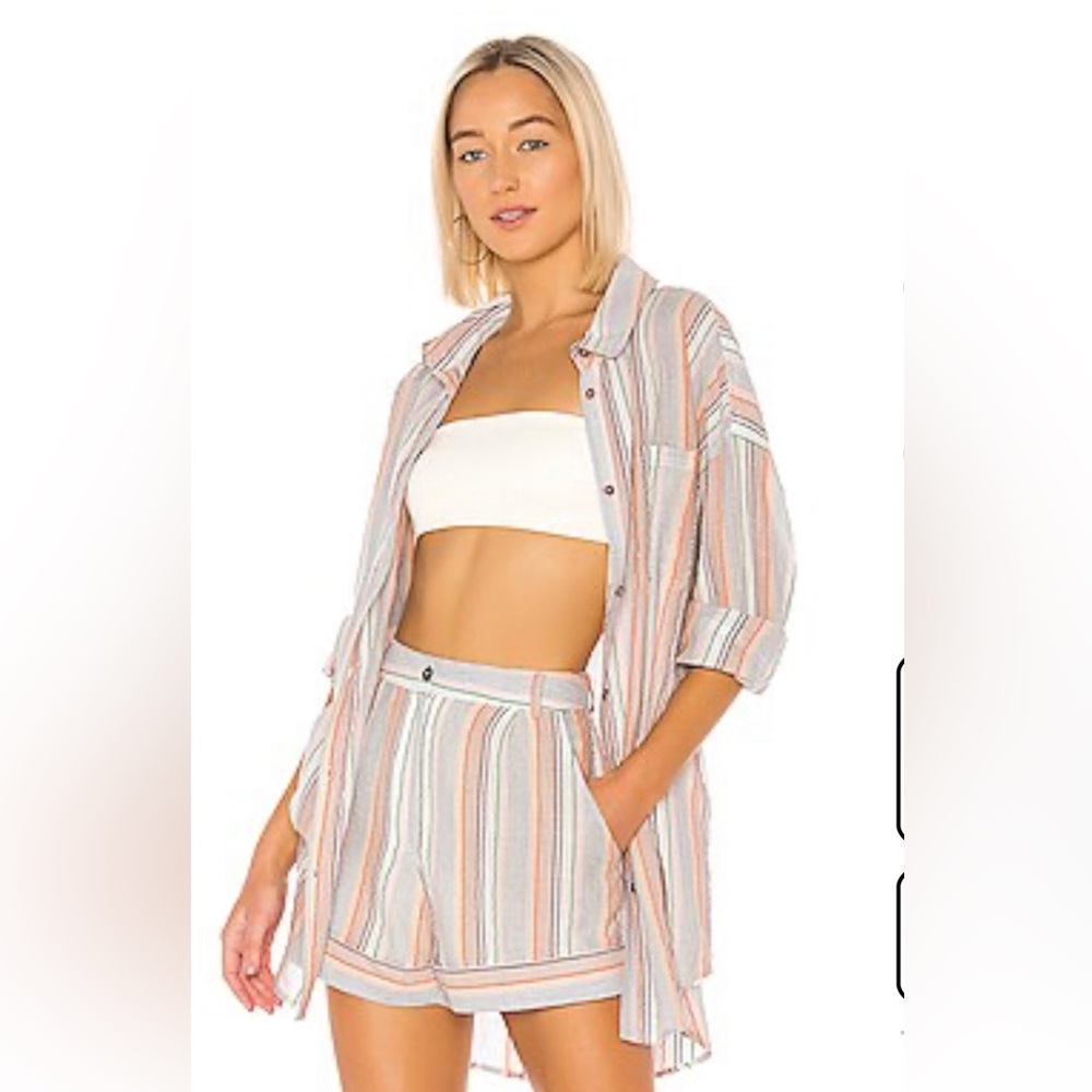 Stripe shorts set